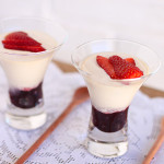 Panna Cotta com geléia de frutas vermelhas