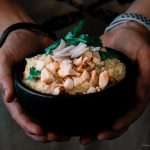 Arroz cremoso com curry, coco e castanha