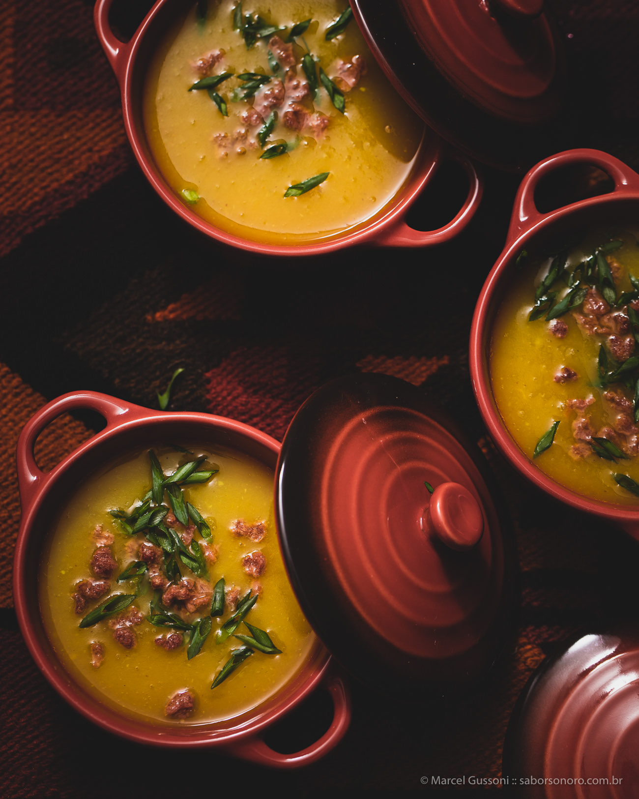 Receita de Caldo de Batata-doce e Açafrão